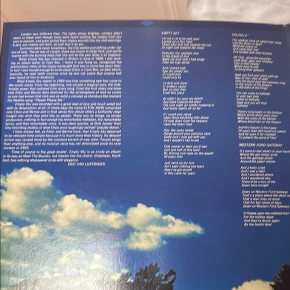 Elton John 'Empty Sky' Vinyl Record NEVER PLAYED Perfect Condition - Picture 6 of 13